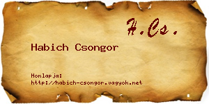 Habich Csongor névjegykártya