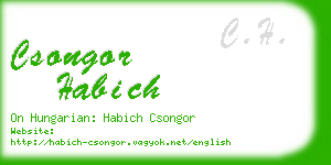 csongor habich business card